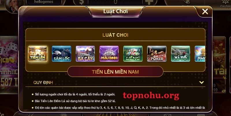 Luật chơi được tổng hợp rõ ràng