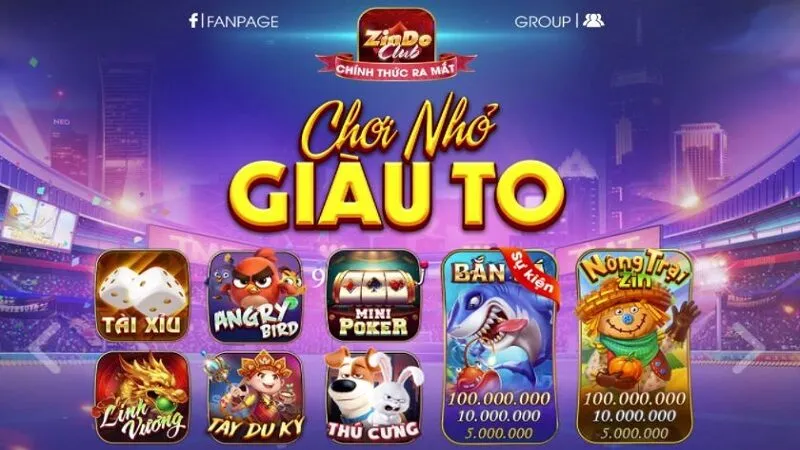 Zindo - Cổng Game Nổ Hũ Uy Tín Với Tỷ Lệ Thắng Cao
